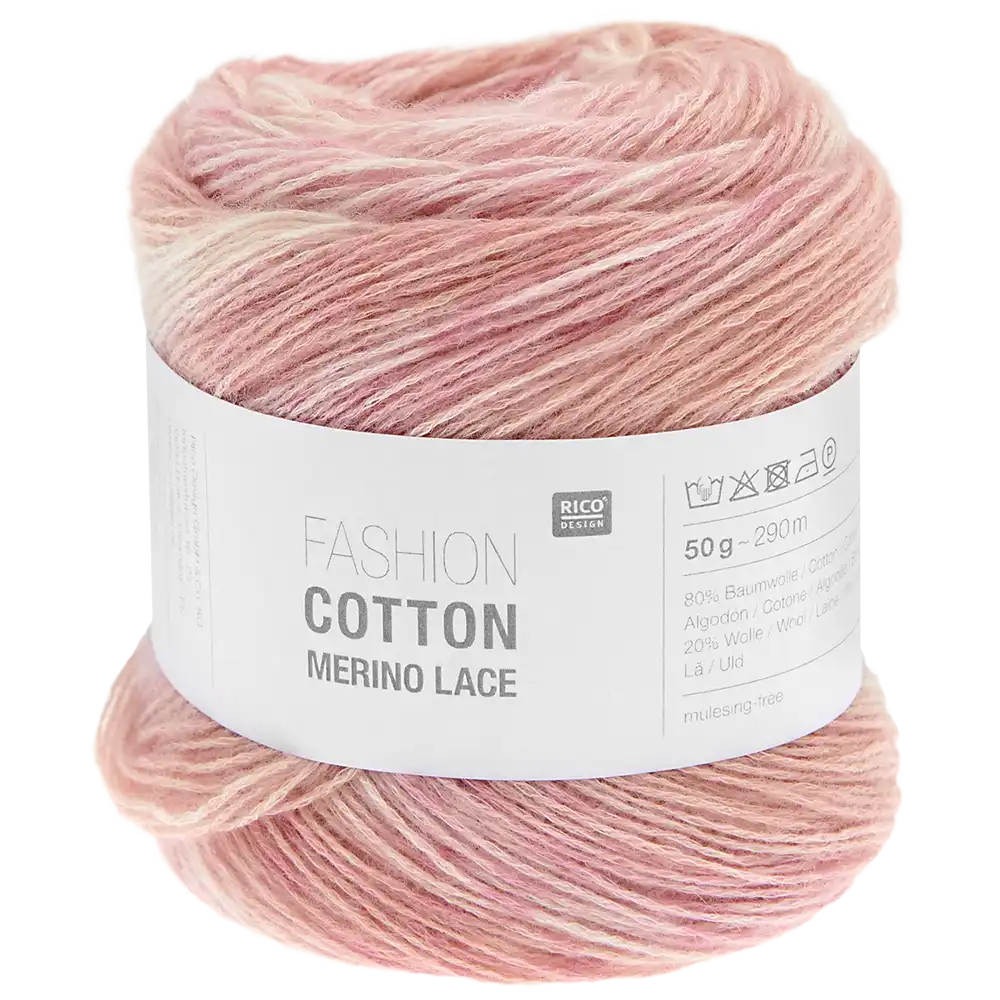#Farbe_Rico Design Fashion Cotton Merino Lace Print | 03 Roses