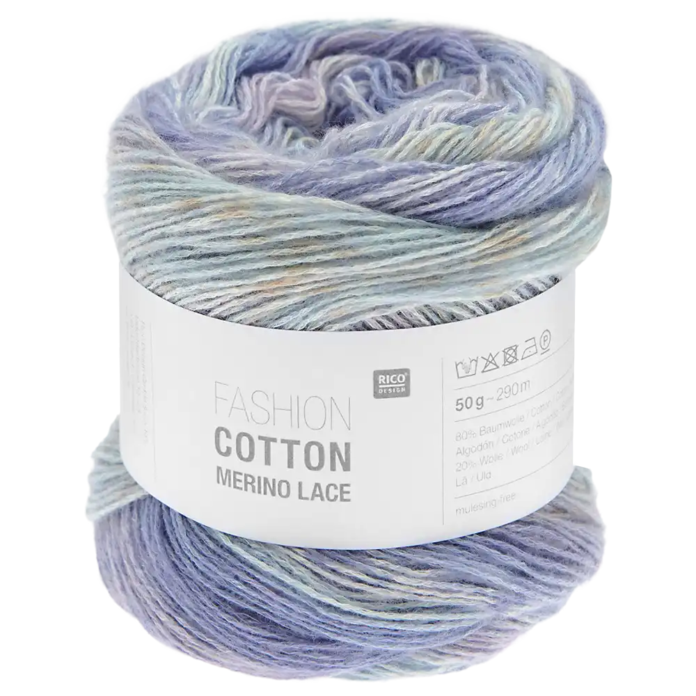 #Farbe_Rico Design Fashion Cotton Merino Lace Print | 05 Skies