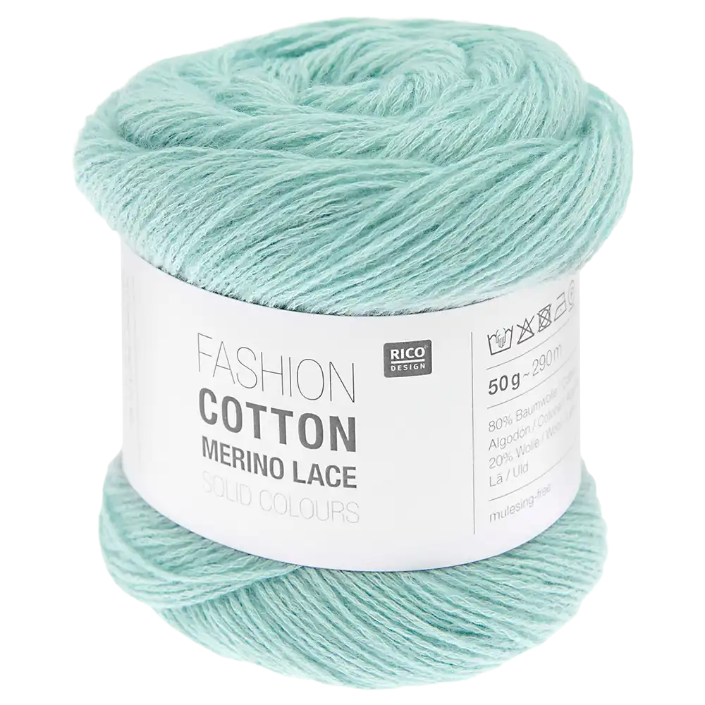 #Farbe_Rico Design Fashion Cotton Merino Lace Uni | 06 Petrol