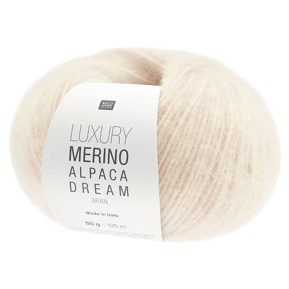 #Farbe_Rico Design Luxury Merino Alpaca Dream Aran | 001 Creme