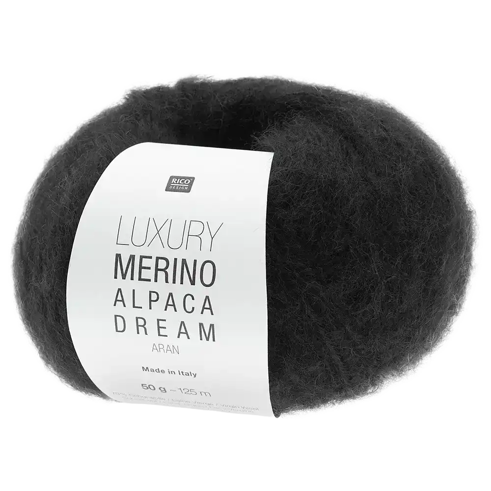 #Farbe_Rico Design Luxury Merino Alpaca Dream Aran | 007 Schwarz