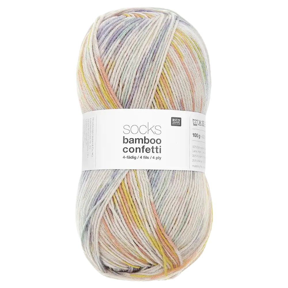 #Farbe_Rico Design Socks Bamboo Confetti | 050 Confetti Summer