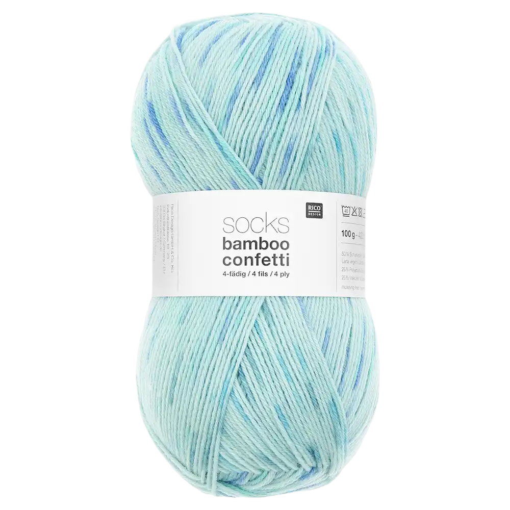 #Farbe_Rico Design Socks Bamboo Confetti | 050 Confetti Ocean