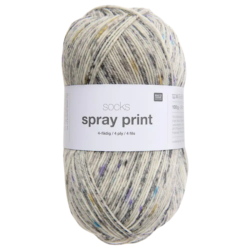 #Farbe_Rico Design Socks Spray Print | 006 Stones