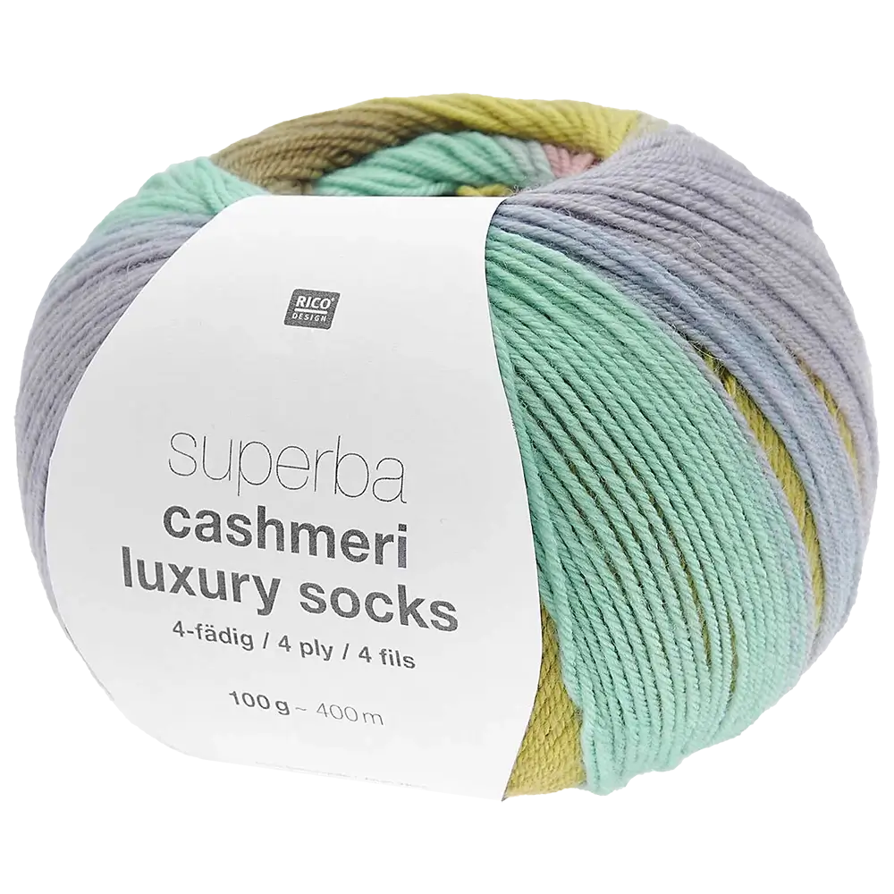 #Farbe_Rico Design Superba Cashmeri Luxury Socks | 020 Ethno