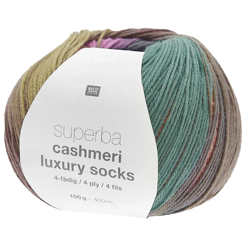 #Farbe_Rico Design Superba Cashmeri Luxury Socks | 021 Retro