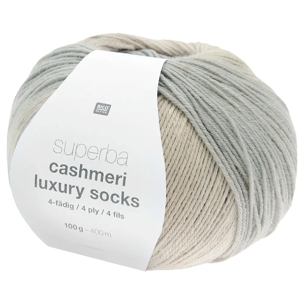 #Farbe_Rico Design Superba Cashmeri Luxury Socks | 028 Haferflocke