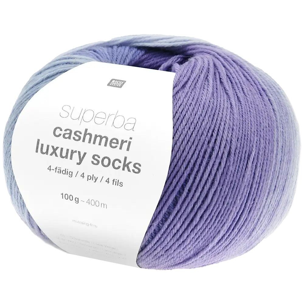 #Farbe_Rico Design Superba Cashmeri Luxury Socks | 029 Violett