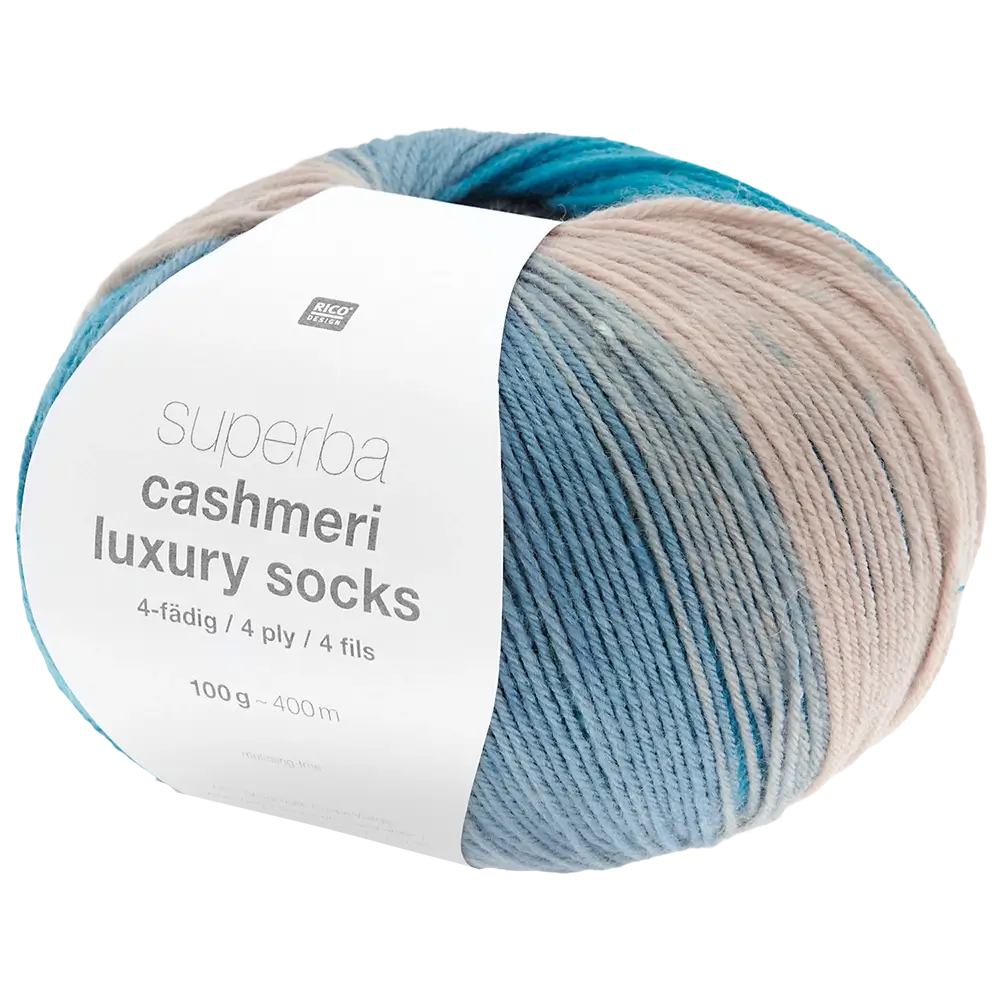 #Farbe_Rico Design Superba Cashmeri Luxury Socks | 033 Winter Darks
