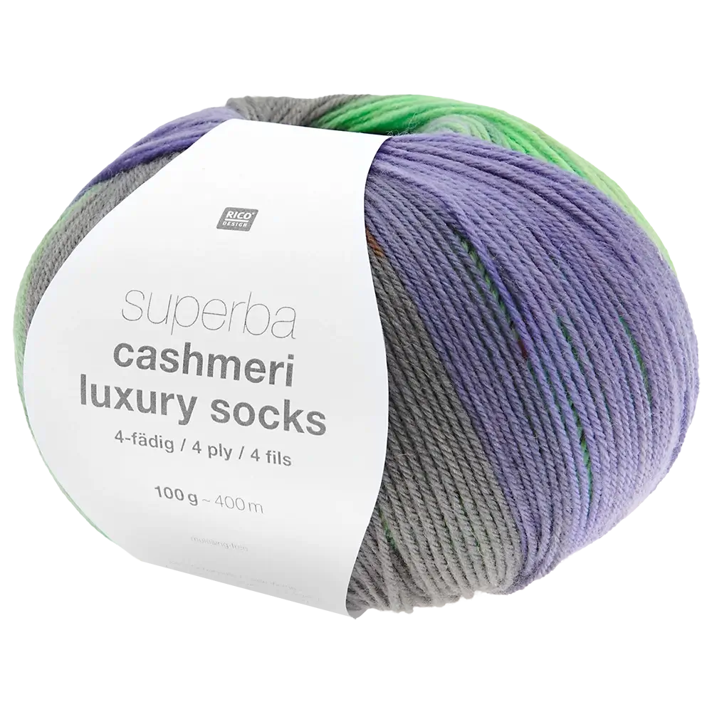 #Farbe_Rico Design Superba Cashmeri Luxury Socks | 034 Fresh