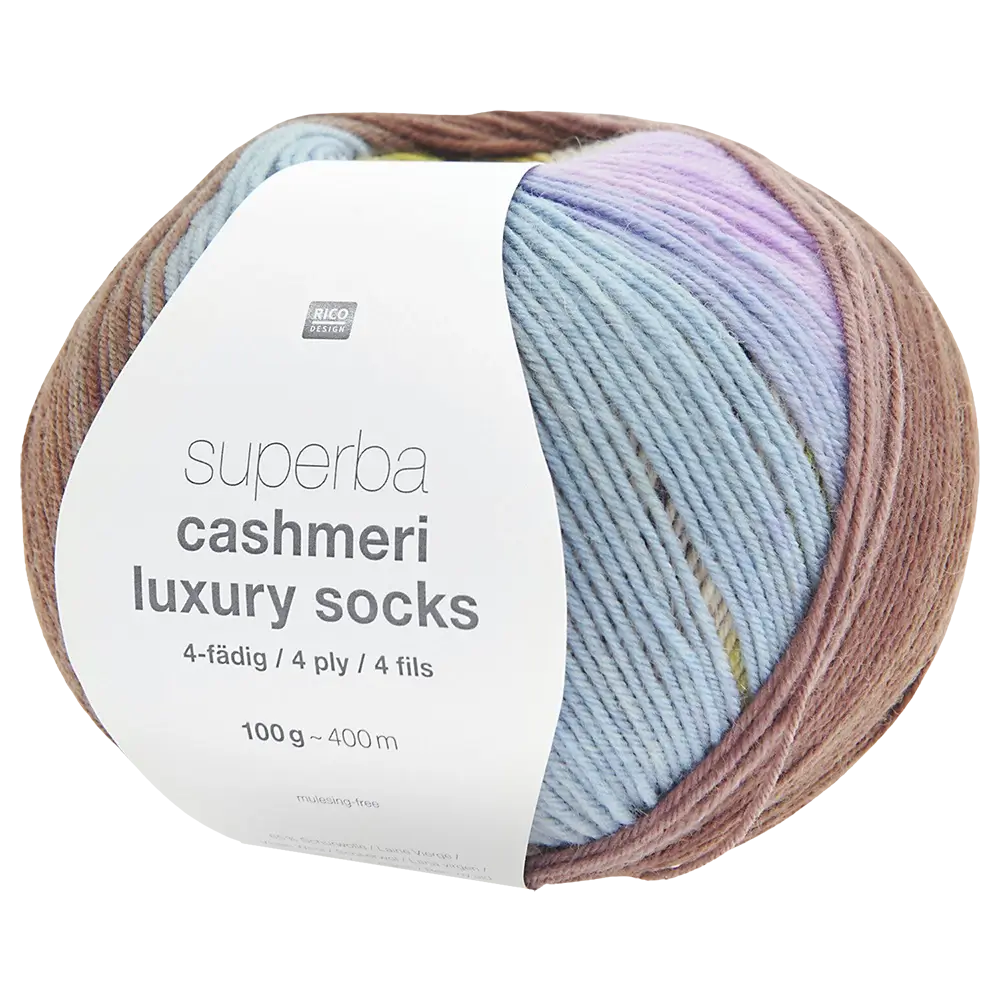 #Farbe_Rico Design Superba Cashmeri Luxury Socks | 038 Autumn Shades
