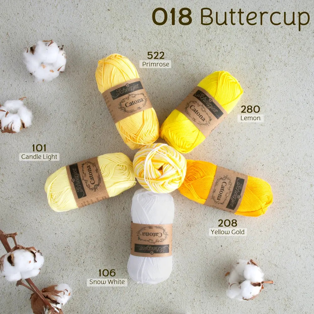 #Farbe_Scheepjes Catona Chroma | 018 Buttercup