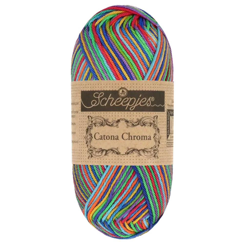 #Farbe_Scheepjes Catona Chroma | 022 Rainbow