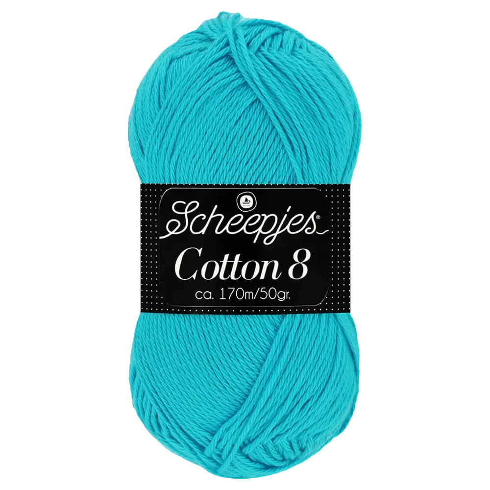 #Farbe_Scheepjes Cotton 8 | 721 Azurblau