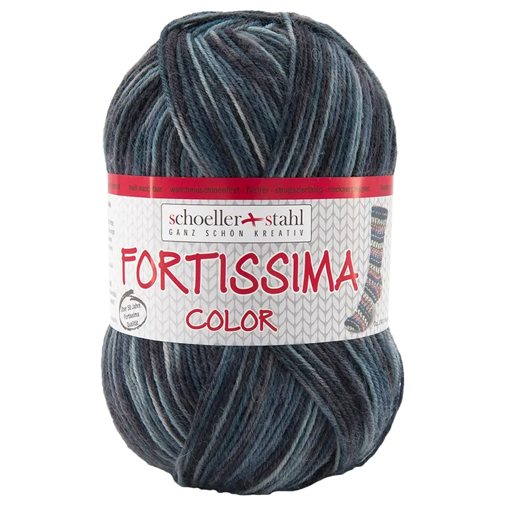 #Farbe_Schoeller + Stahl Fortissima Color 4-fach | 2445 Stein