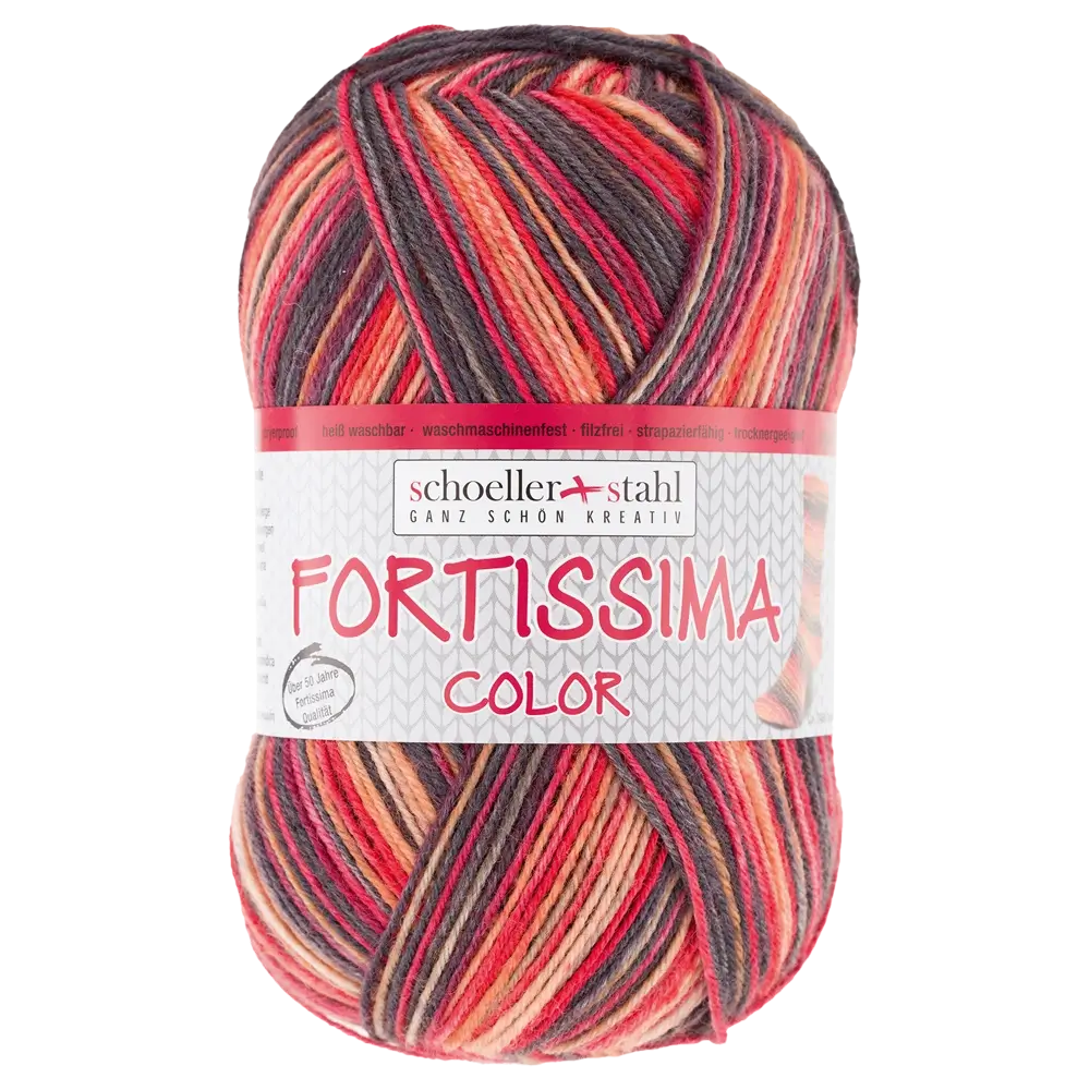 #Farbe_Schoeller + Stahl Fortissima Color 4-fach | 2486 Lava