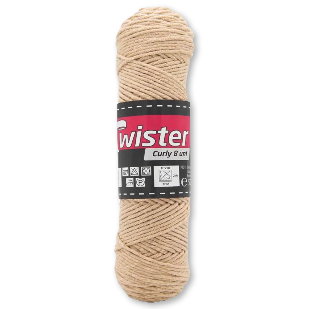 #Farbe_Twister Curly 8 uni | 82 Kamel