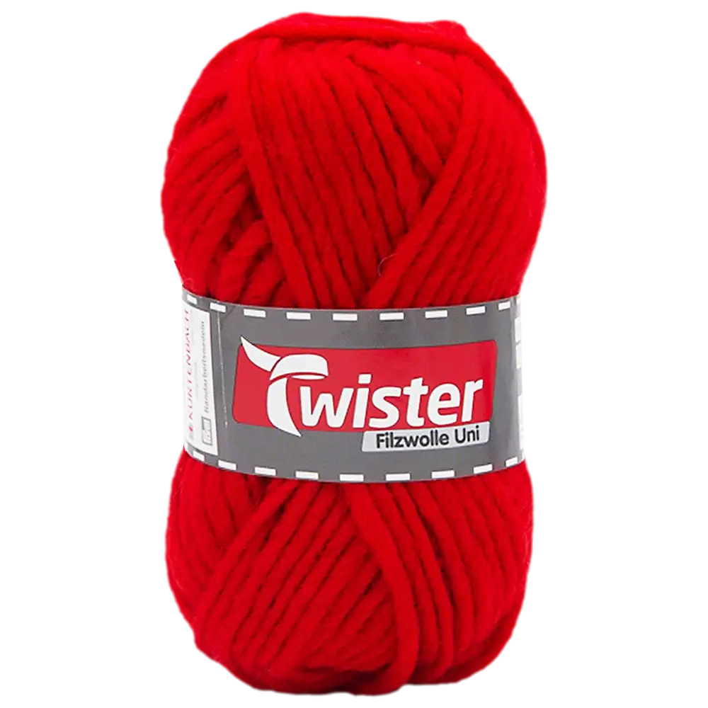 #Farbe_Twister Filzwolle Uni | 35 Rot