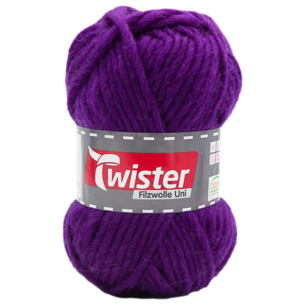 #Farbe_Twister Filzwolle Uni | 49 Aubergine
