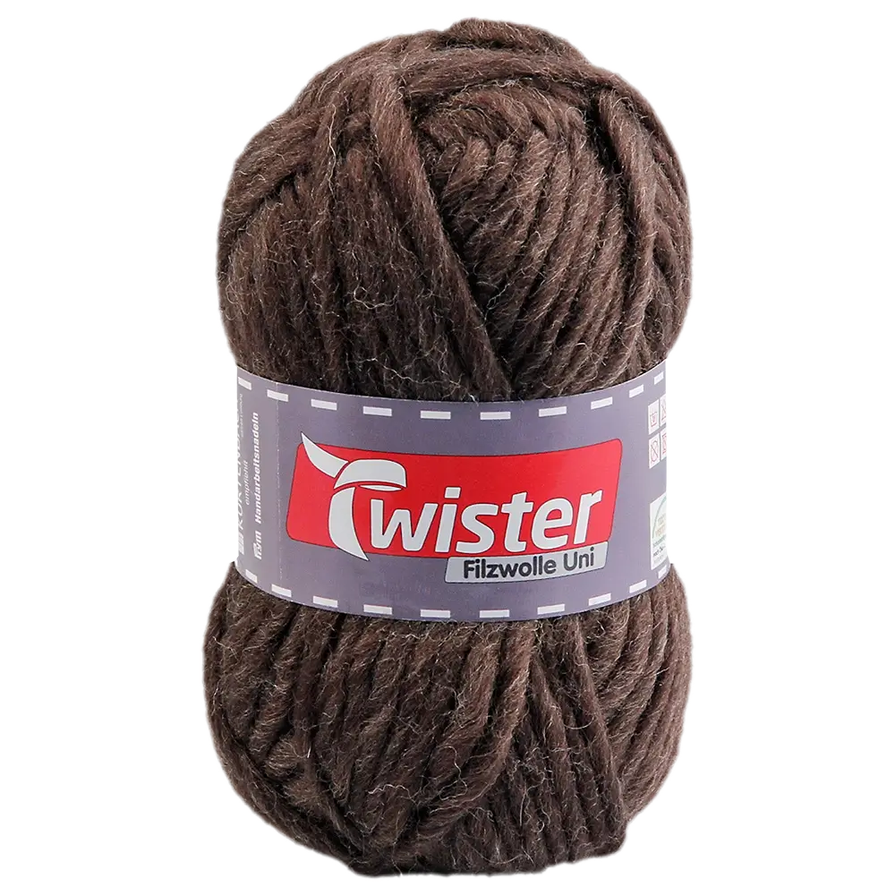 #Farbe_Twister Filzwolle Uni | 88 Kaffee
