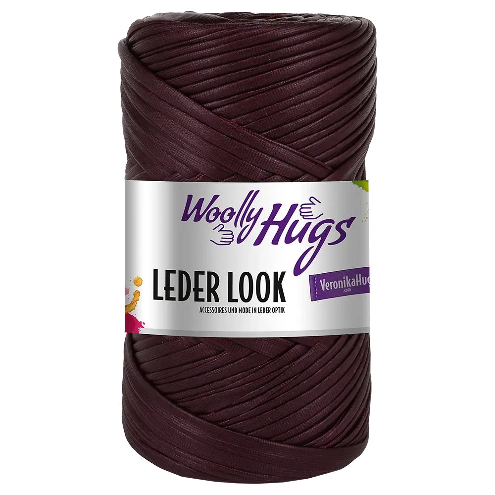 #Farbe_Woolly Hugs Leder Look | 38 Burgund