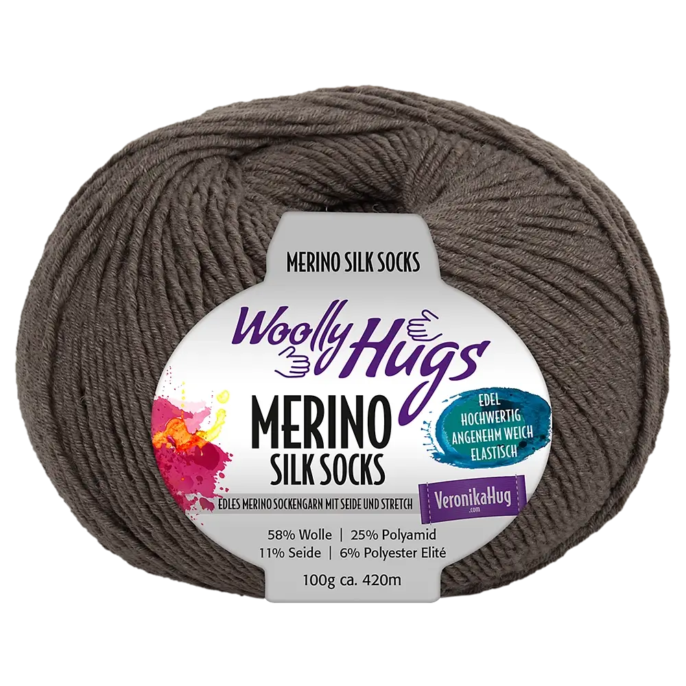 #Farbe_Woolly Hugs Merino Silk Socks | 212 Holz