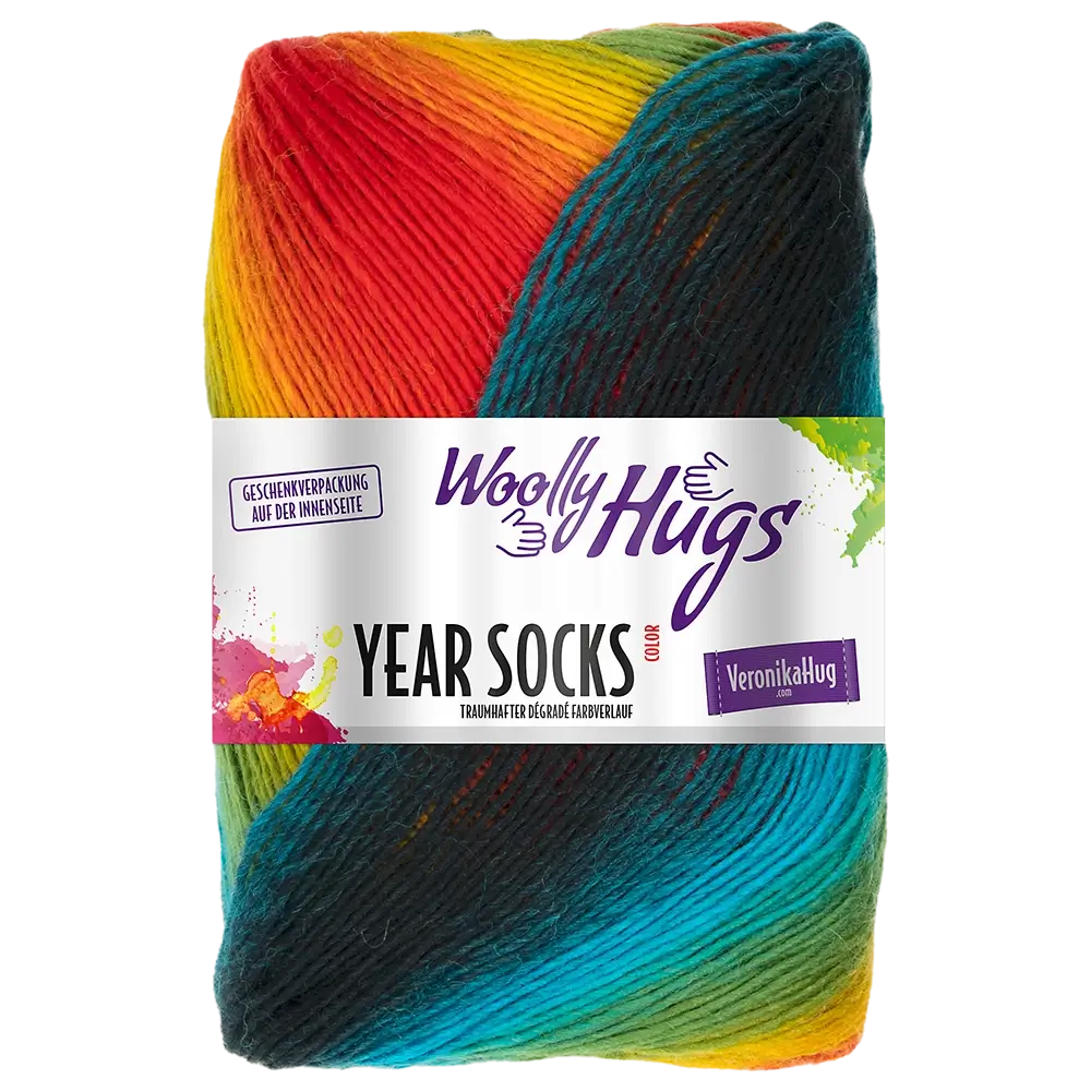 #Farbe_Woolly Hugs Year Socks | 17 Regenbogen
