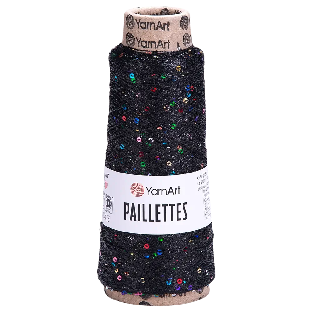 #Farbe_YarnArt Paillettes | 8010 Schwarz