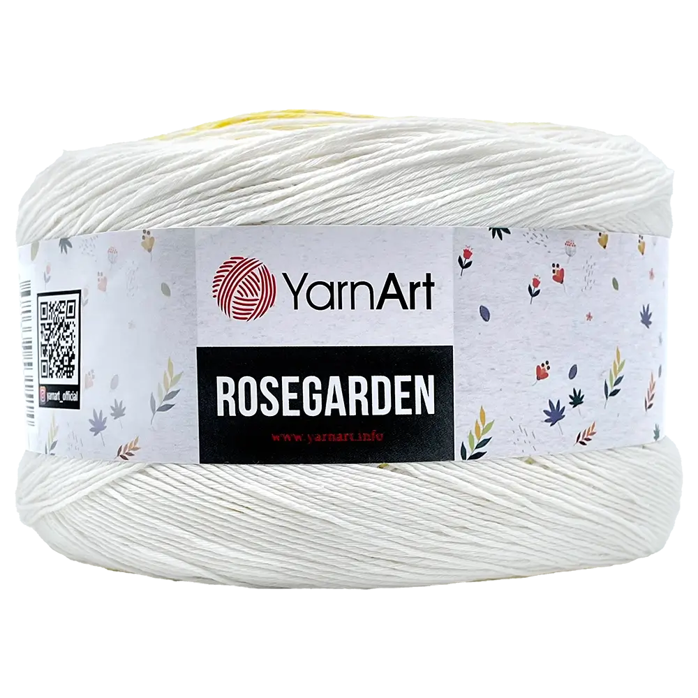 #Farbe_YarnArt Rosegarden | 303 Weiß-Vanille-Gelb-Orange-Grün