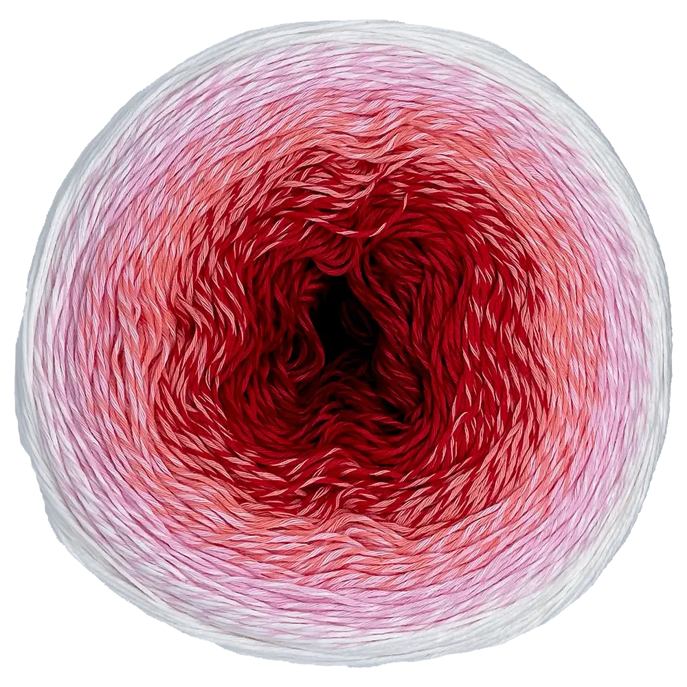 #Farbe_YarnArt Rosegarden | 304 Weiß-Rosa-Dunkelrot
