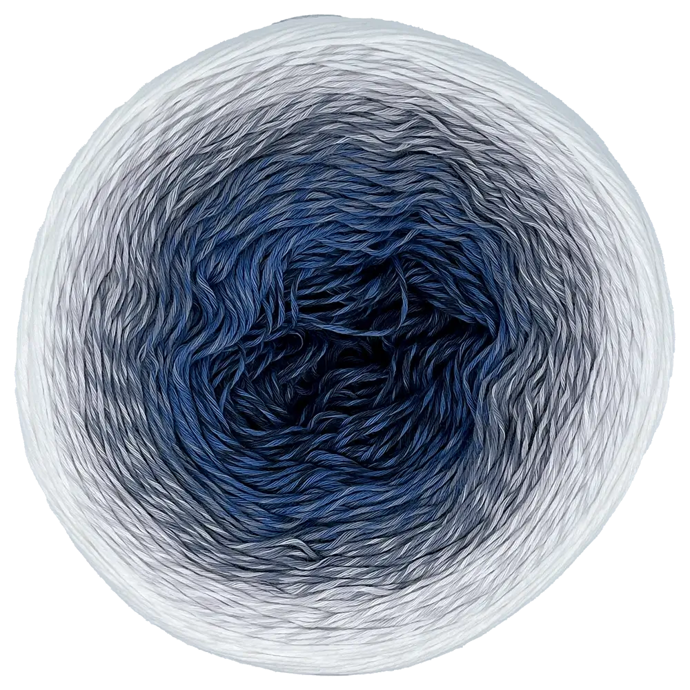#Farbe_YarnArt Rosegarden | 306 Weiß-Graublau-Blau
