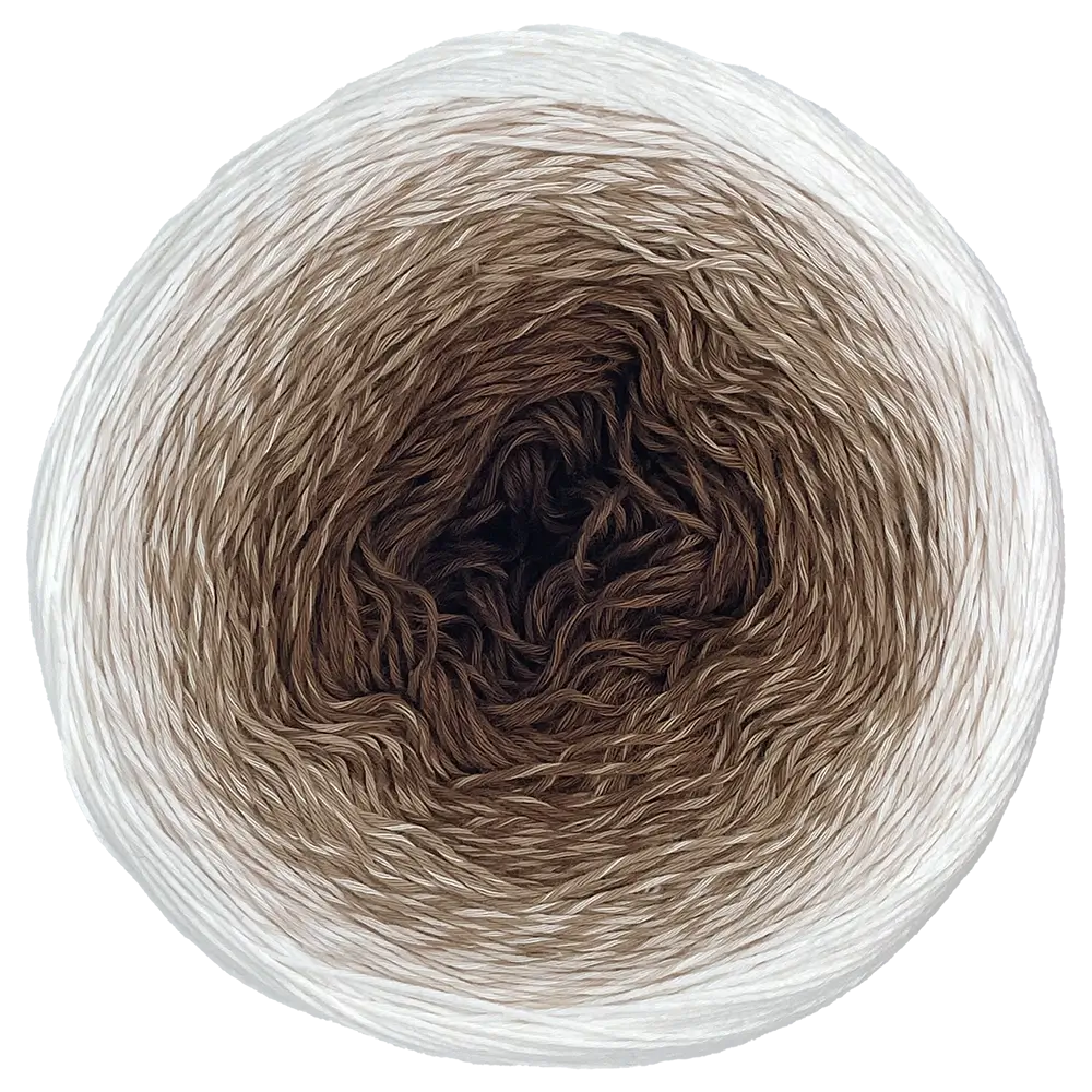 #Farbe_YarnArt Rosegarden | 308 Weiß-Hellbraun-Braun-Dunkelbraun