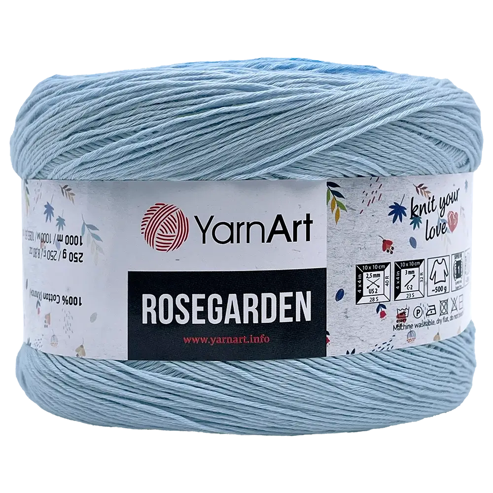 #Farbe_YarnArt Rosegarden | 316 Hellblau-Blau-Dunkelblau