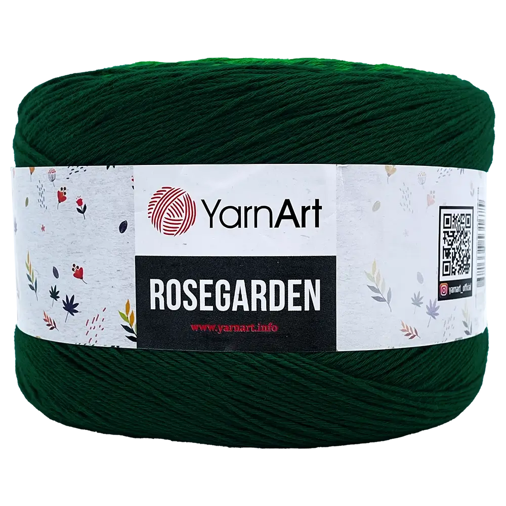 #Farbe_YarnArt Rosegarden | 319 Dunkelgrün-Grün-Hellgrün-Mint-Weiß