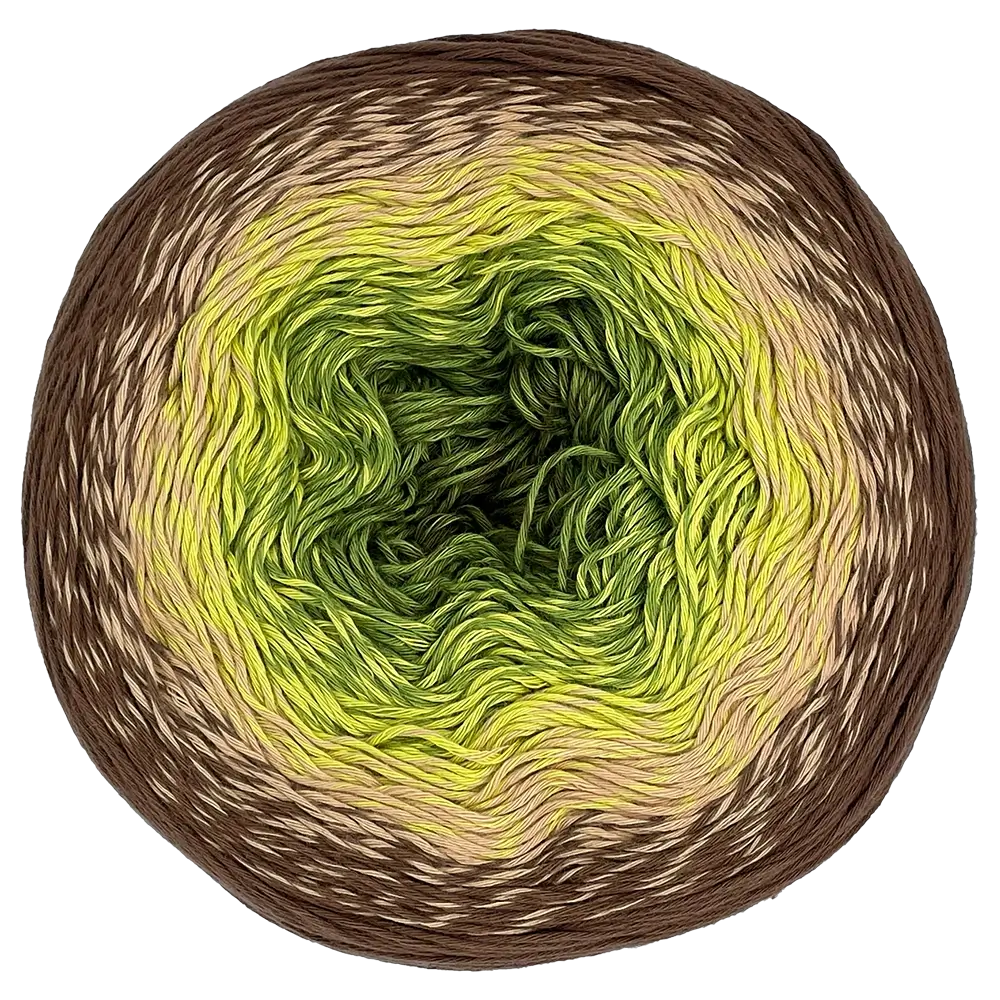 #Farbe_YarnArt Rosegarden | 322 Braun-Hellbraun-Gelb-Grün-Khaki