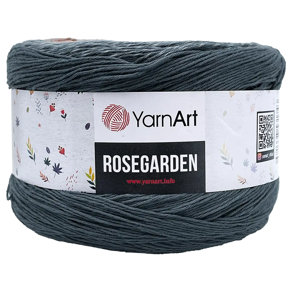 #Farbe_YarnArt Rosegarden | 326 Dunkelgrau-Hellgrau-Orange-Weiß
