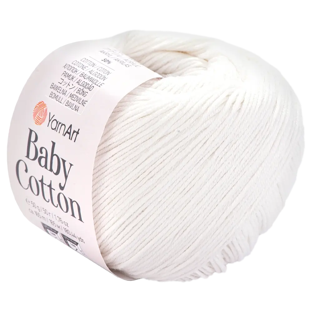 #Farbe_YarnArt Baby Cotton | 401 Wollweiß
