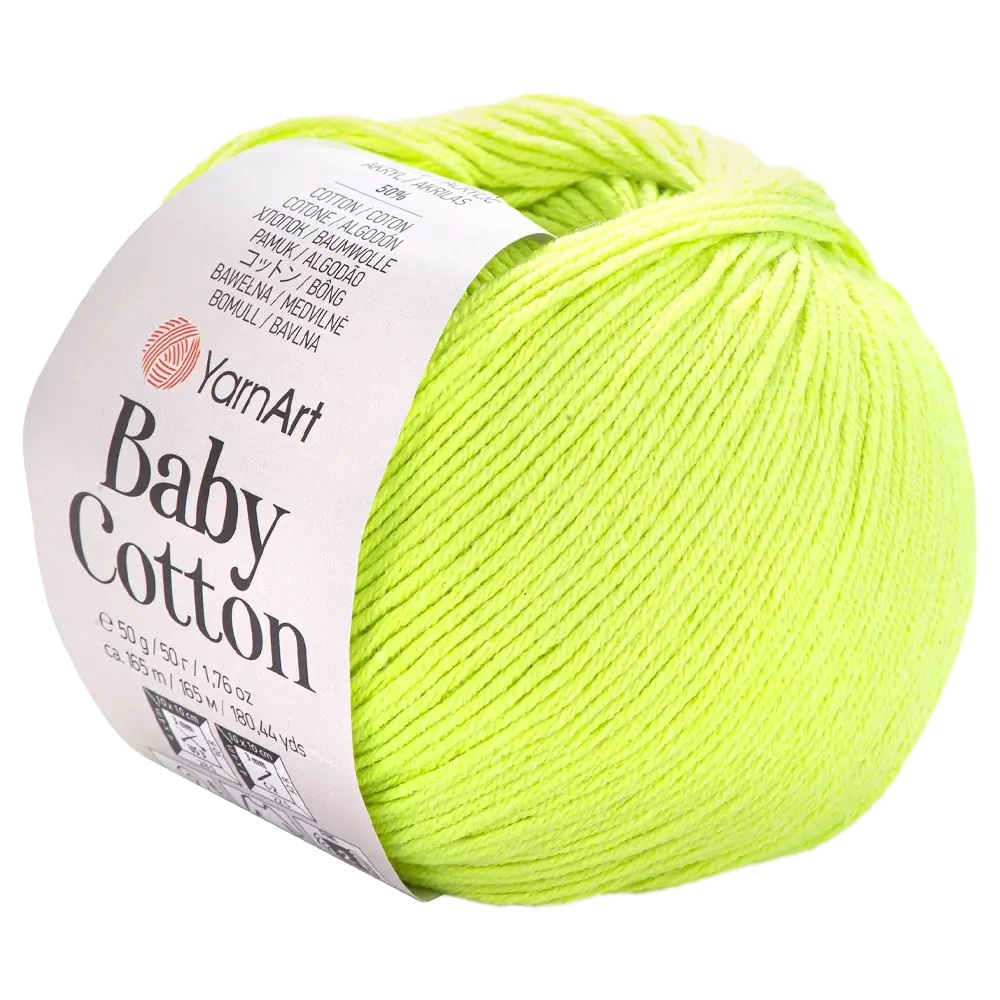 #Farbe_YarnArt Baby Cotton | 430 Neongelb
