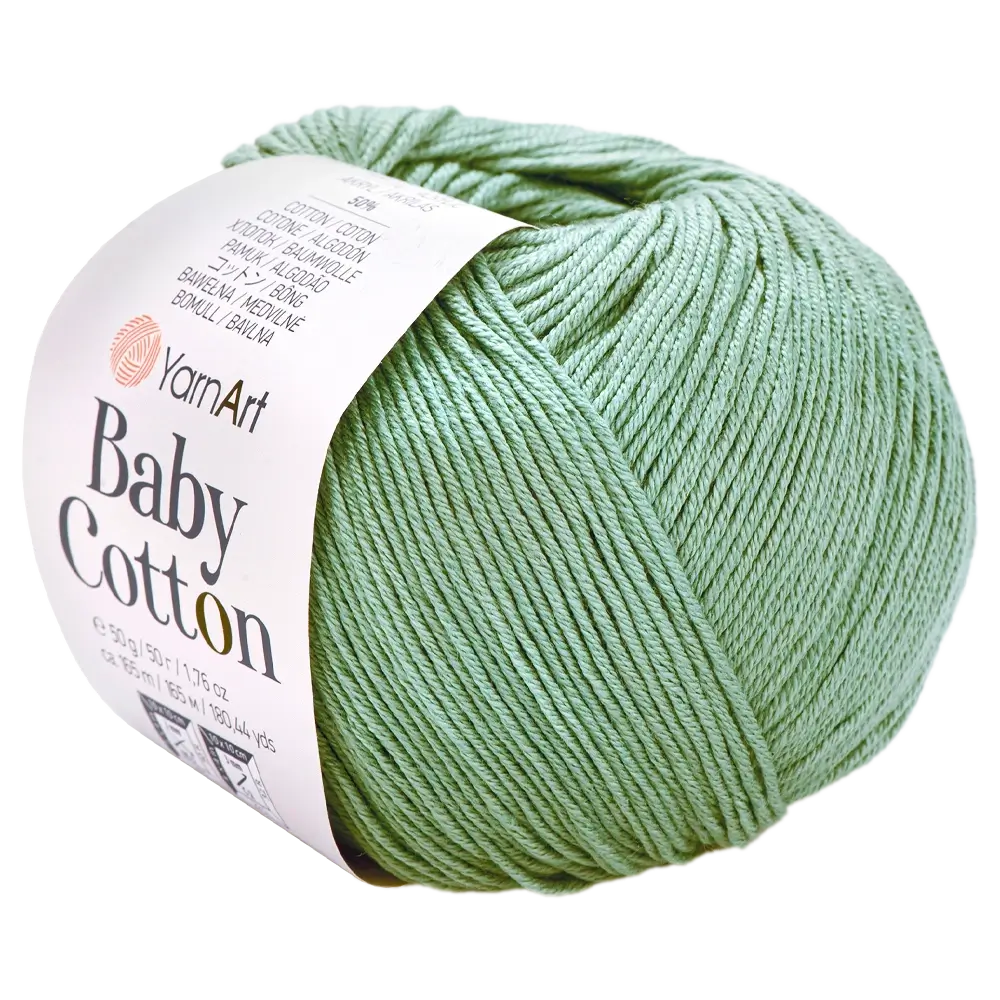 #Farbe_YarnArt Baby Cotton | 439 Salbeigrün