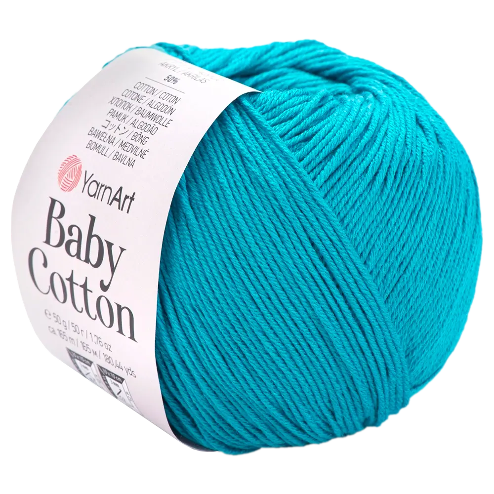 #Farbe_YarnArt Baby Cotton | 458 Pfauenblau