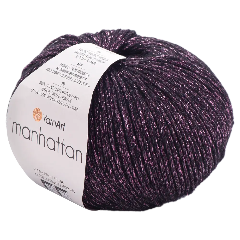 #Farbe_YarnArt Manhattan | 906 Rosa-Schwarz