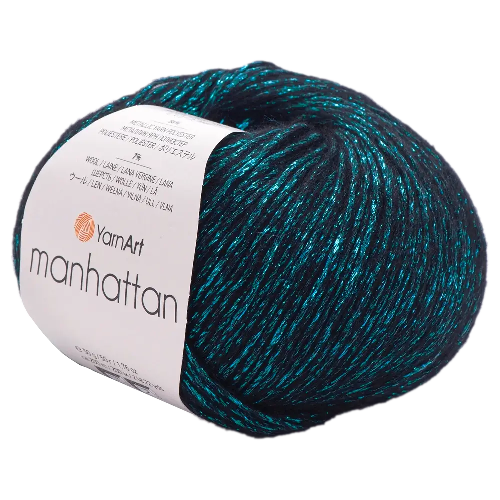 #Farbe_YarnArt Manhattan | 908 Petrol-Schwarz
