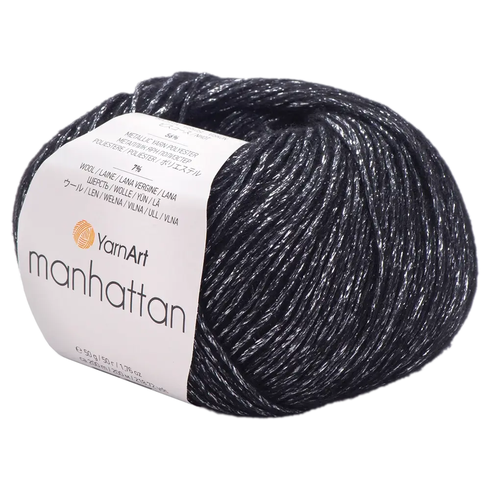 #Farbe_YarnArt Manhattan | 915 Silber-Schwarz