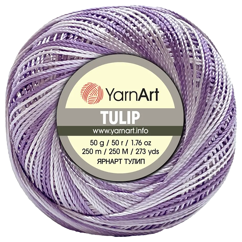 #Farbe_YarnArt Tulip | 447 weiß-lila