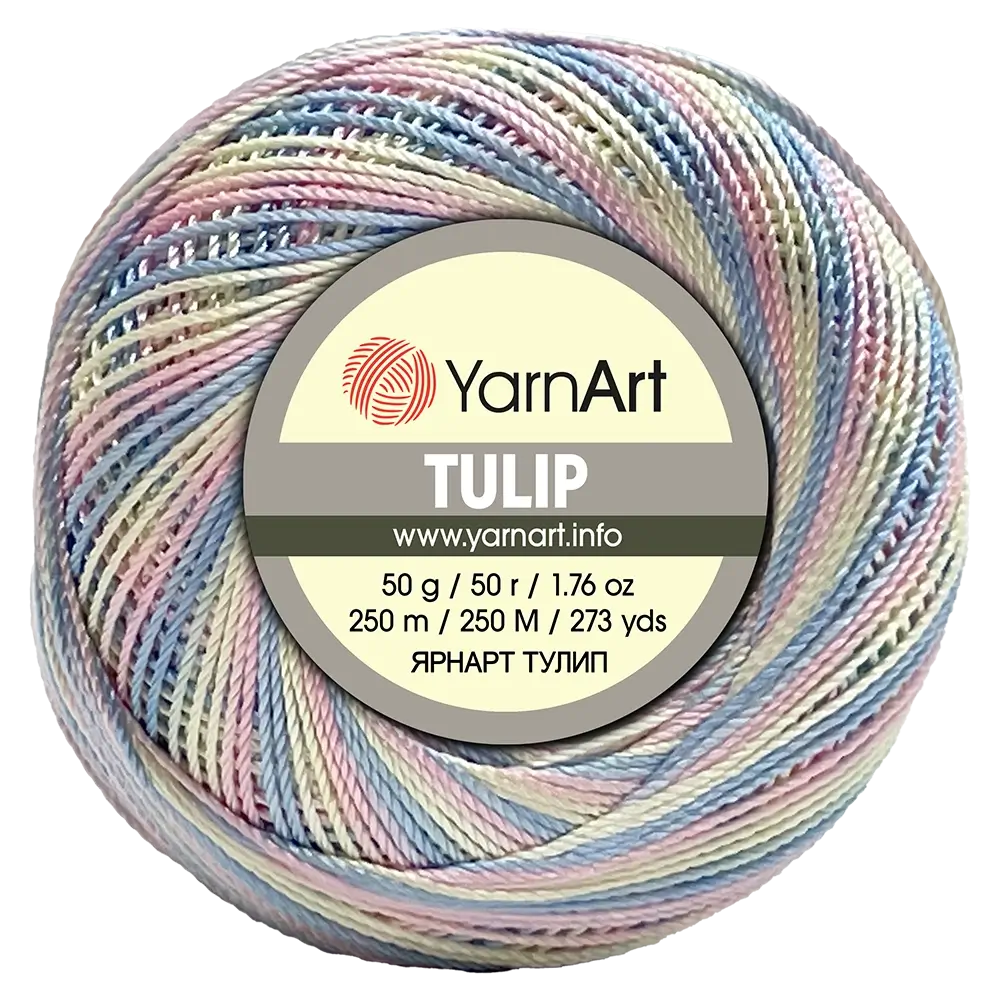 #Farbe_YarnArt Tulip | 448 hellgelb-rosa-hellblau