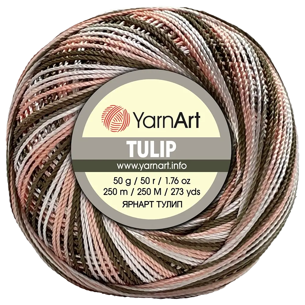 #Farbe_YarnArt Tulip | 460 weiß-rosa-braun