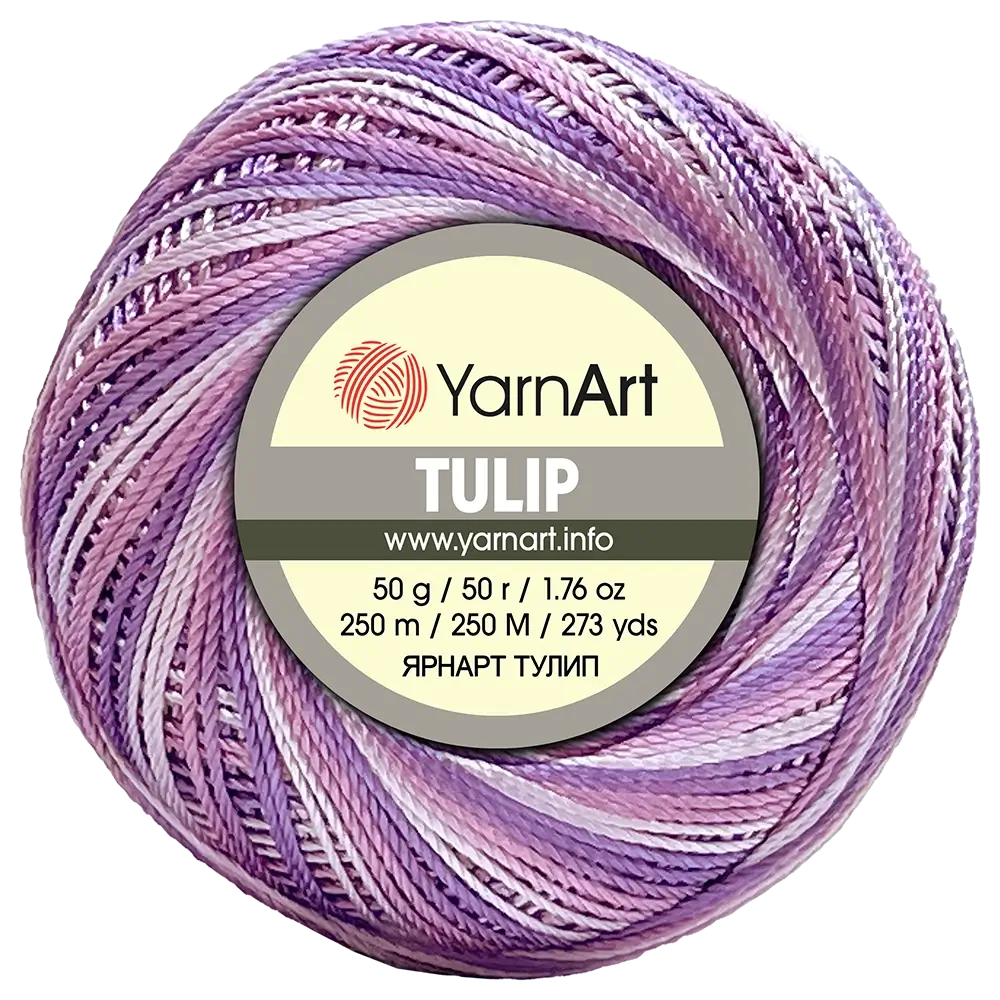 #Farbe_YarnArt Tulip | 461 weiß-rosa-lila