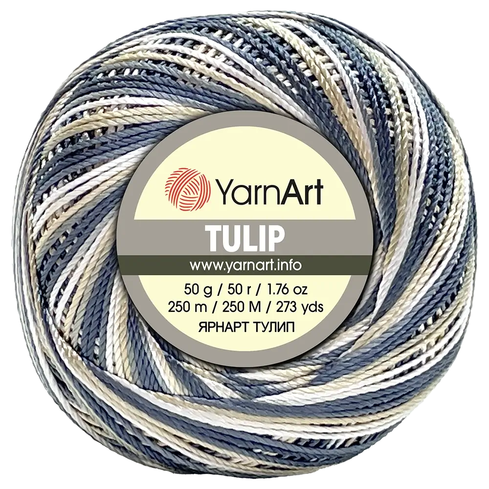 #Farbe_YarnArt Tulip | 476 weiß-braun-anthrazit
