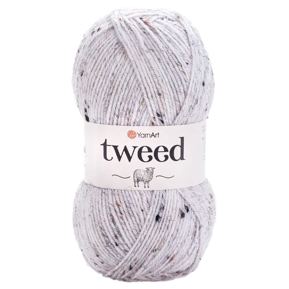 #Farbe_YarnArt Tweed | 220 Weiß
