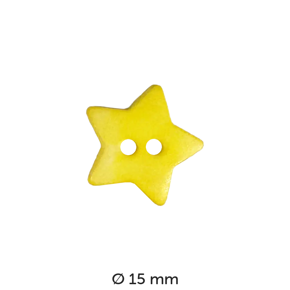 #Farbe_Dill Knopf Stern 15 mm | 189048 Gelb